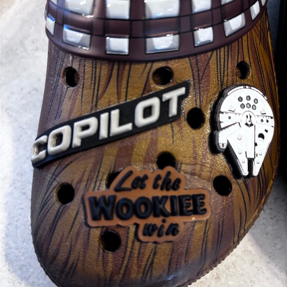 Kids Chewbacca Lined Crocs Star X Wars shoes 12 Child boys girls - Picture 3 of 8